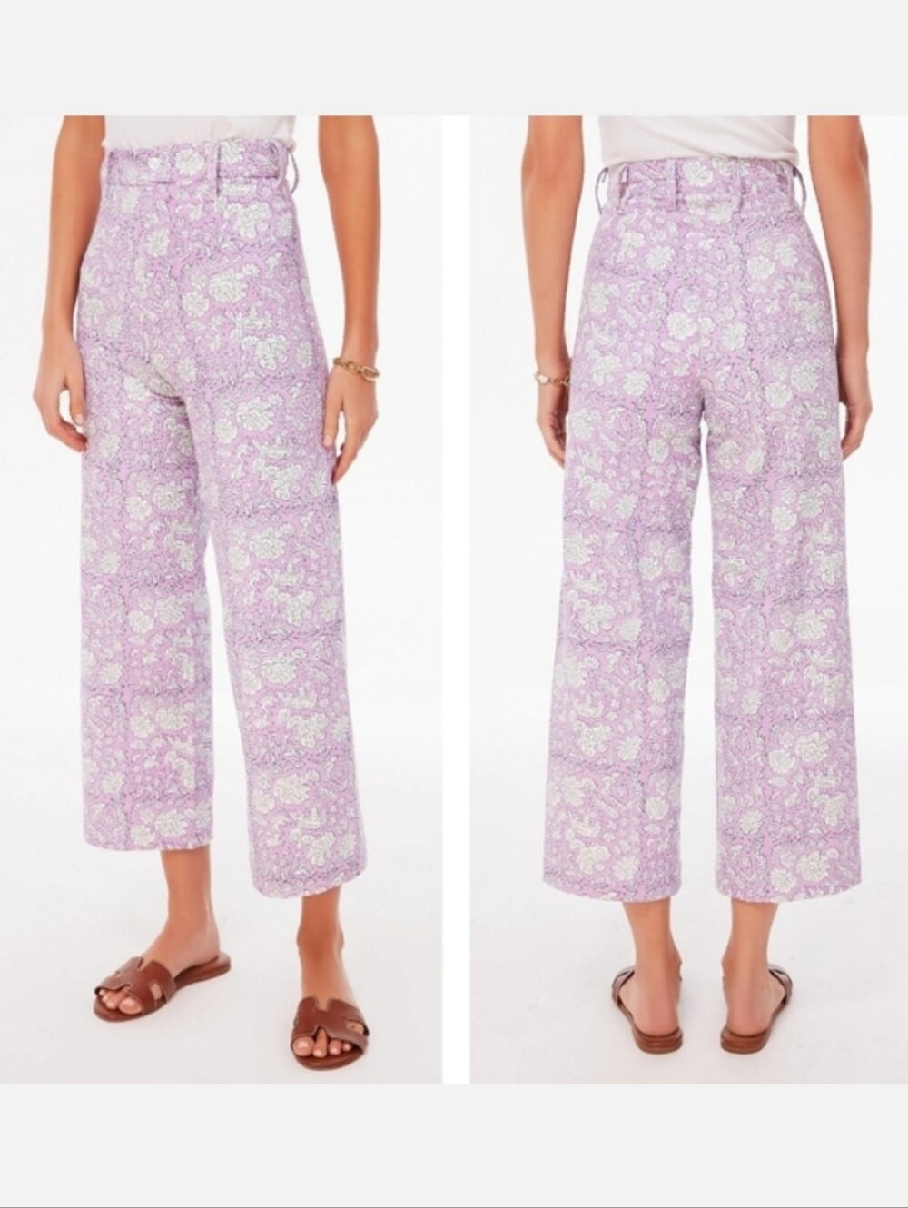 NWT SZ BLOCKPRINTS TUCKERNUCK VIOLET NILA PRINT DISCO PANTS